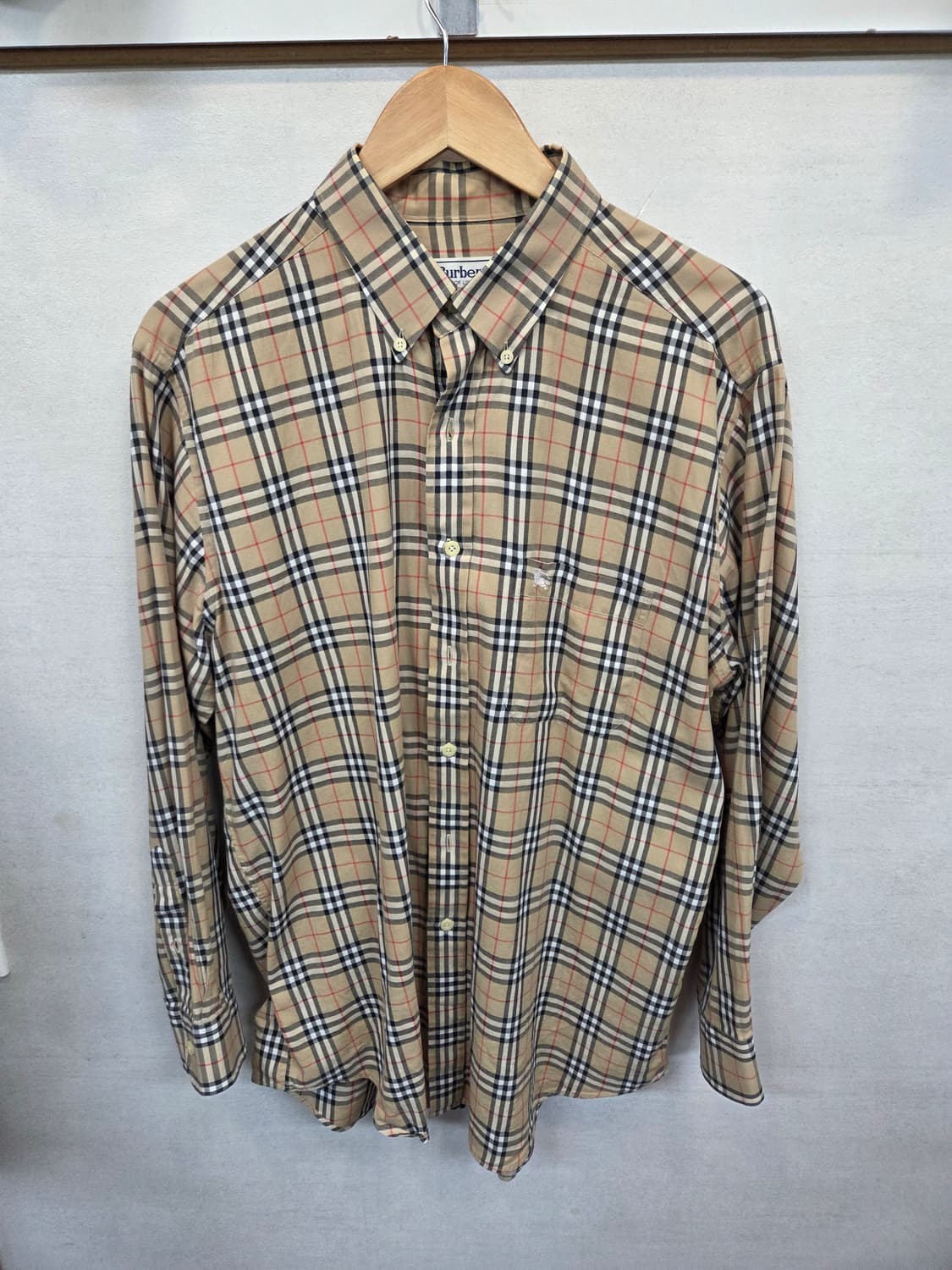 버버리 올드스쿨 노바체크 셔츠긴팔 L 상품이미지1