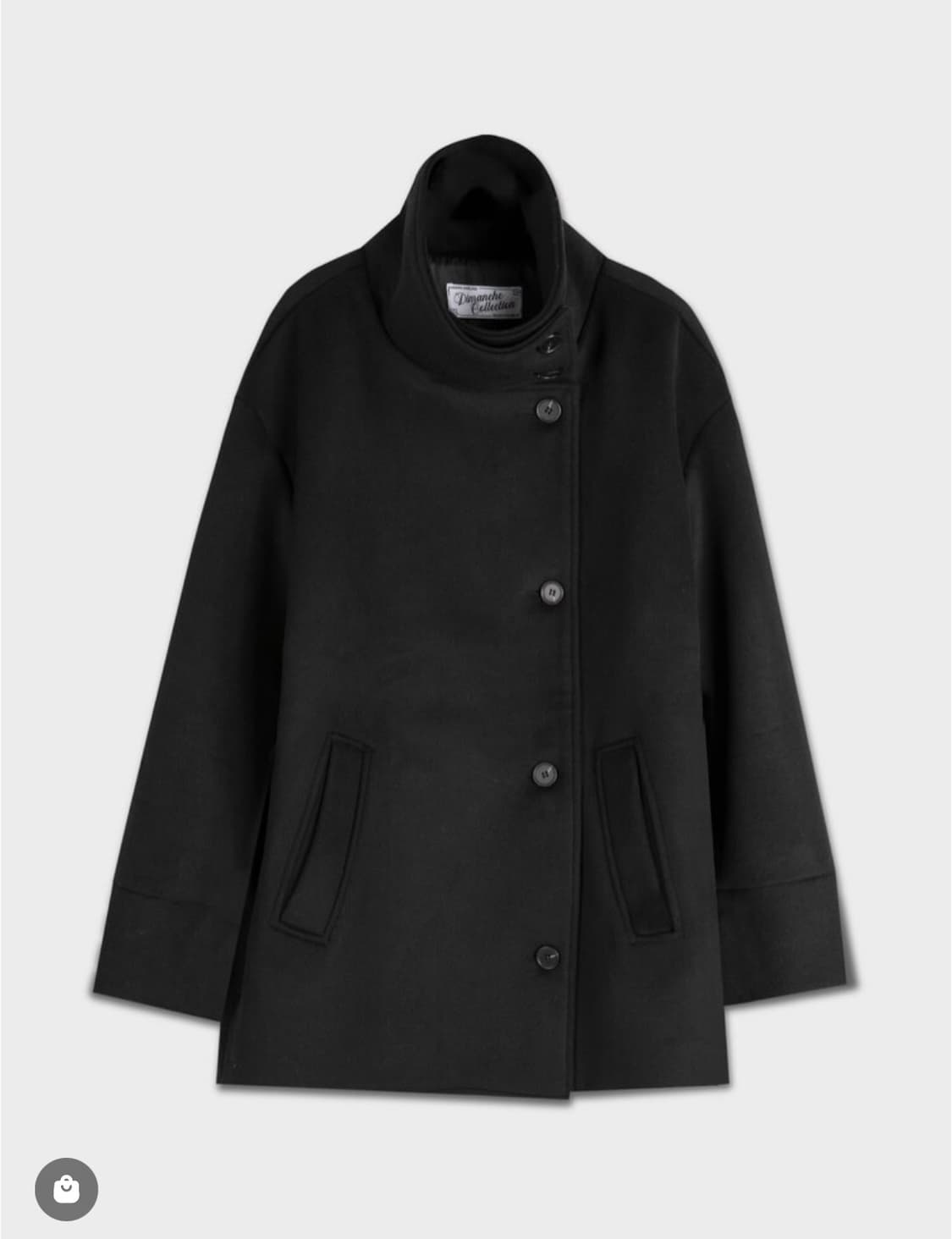 [FREE] 디망쉬 Double Breasted Coat 코트 블랙 상품이미지1