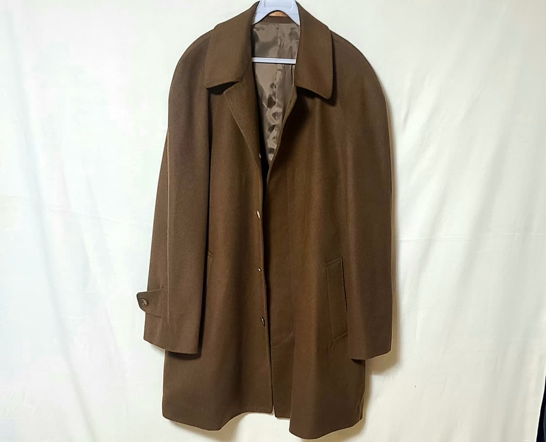 90's 캐시미어 울 혼방 나그랑 싱글 하프코트 상품이미지5