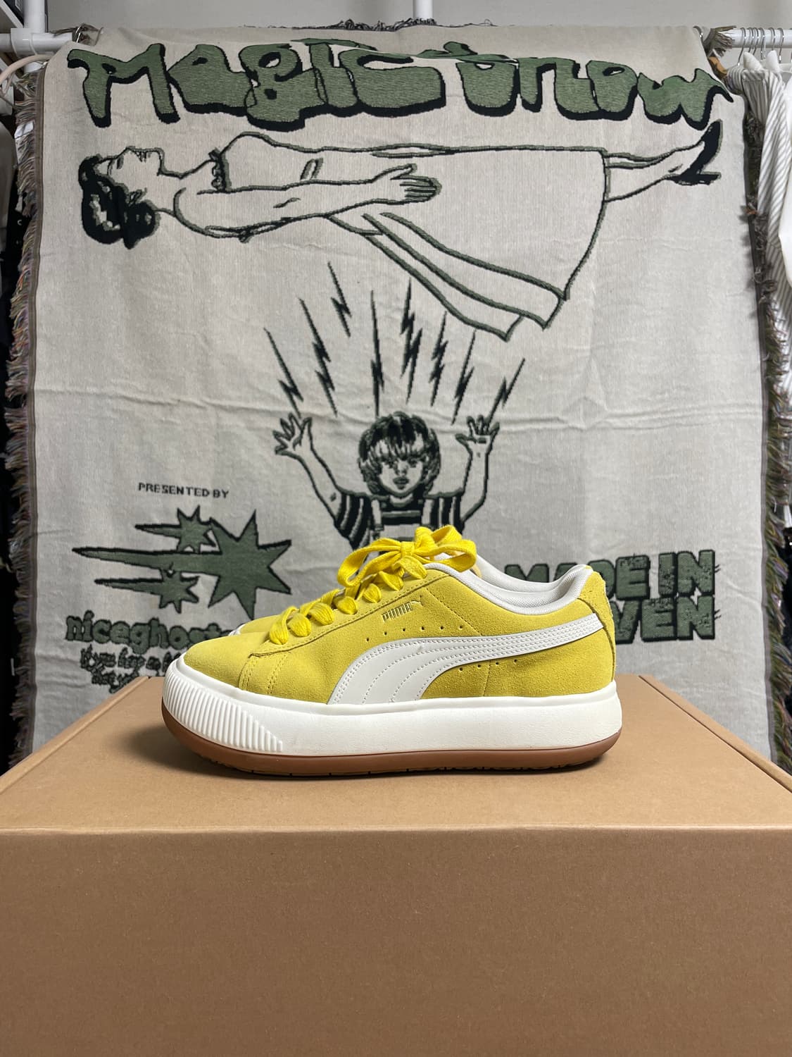 (puma)퓨마 스웨이드 Mayu UP 옐로우 스니커즈 250 상품이미지1