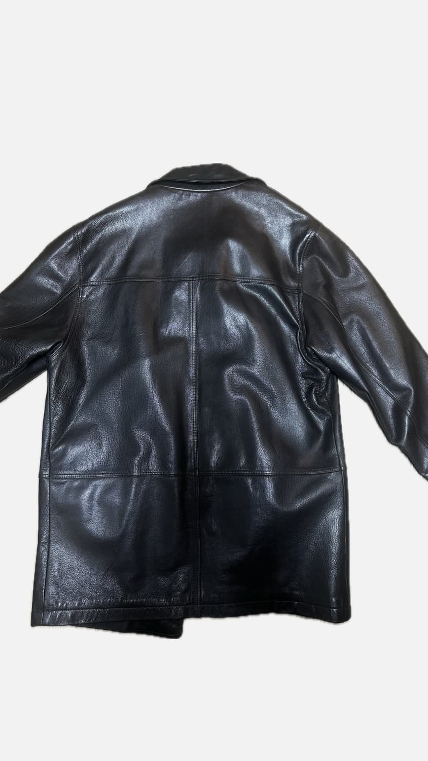 생로랑 중기장 레더자켓 상품이미지3