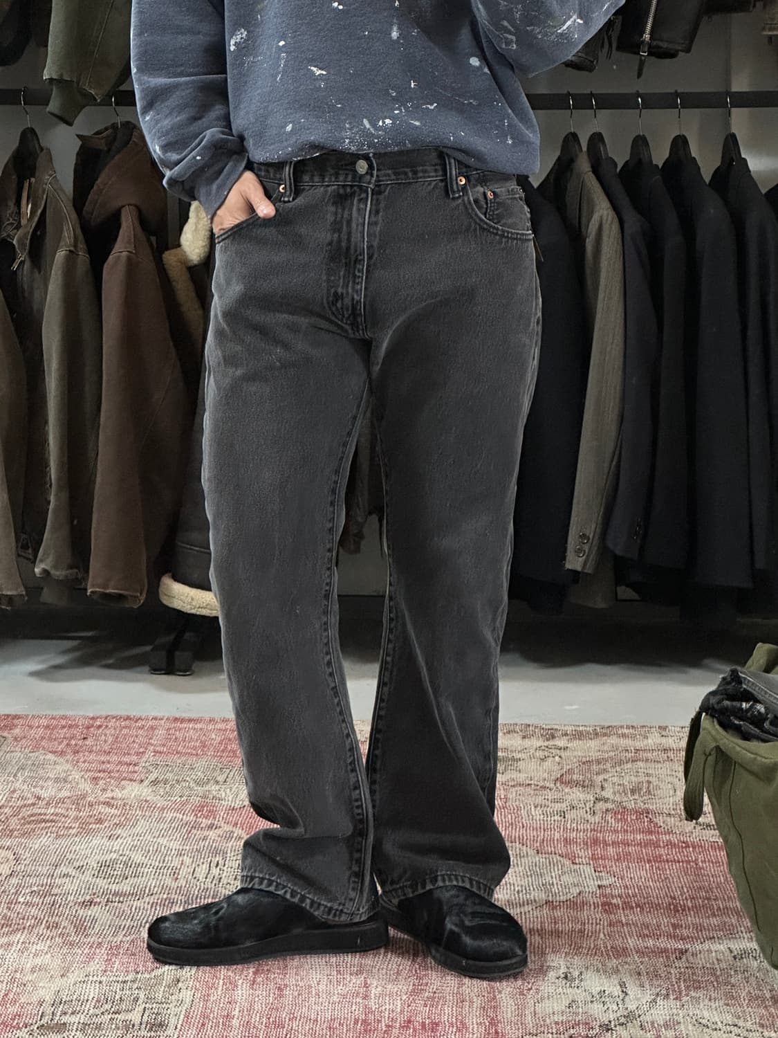 00's 리바이스 517 블랙 부츠컷 플레어진 상품이미지3