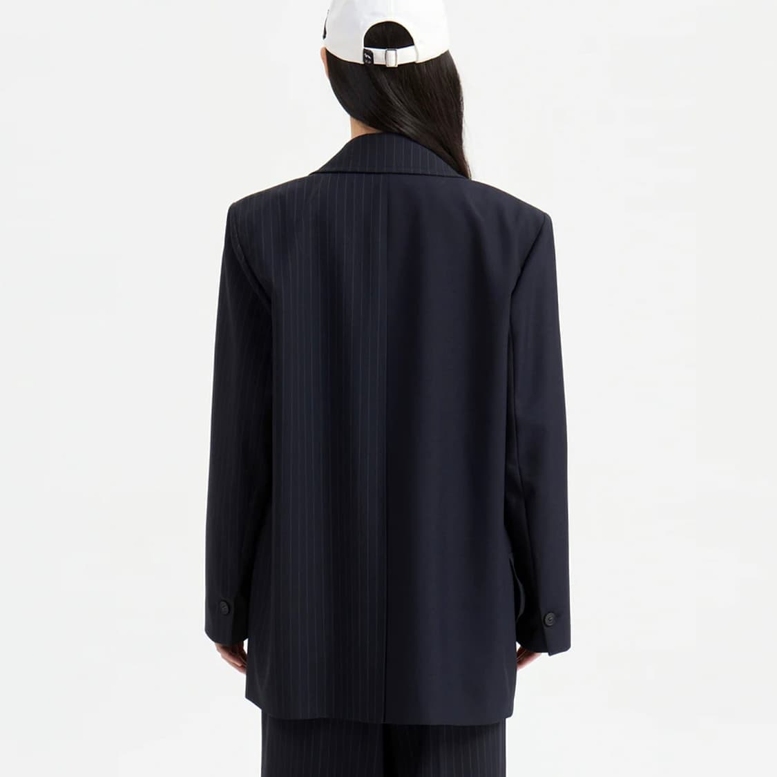 럭키슈에뜨(LUCKYCHOUETTE) 스트라이프 더블자켓 프리 새상품 상품이미지3