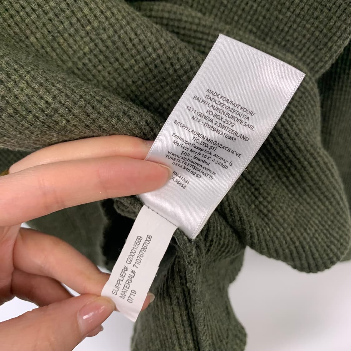 폴로 랄프로렌 신형 카키 와플 니트 상품이미지4