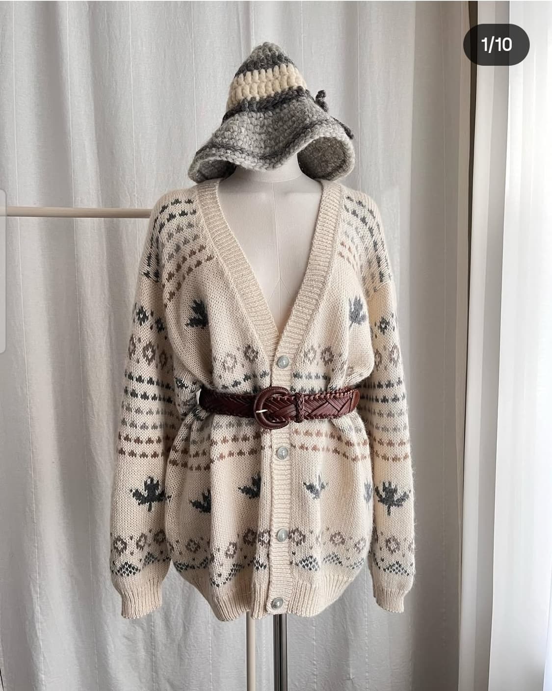 빈티지 캐나다 단풍 니트가디건 상품이미지1