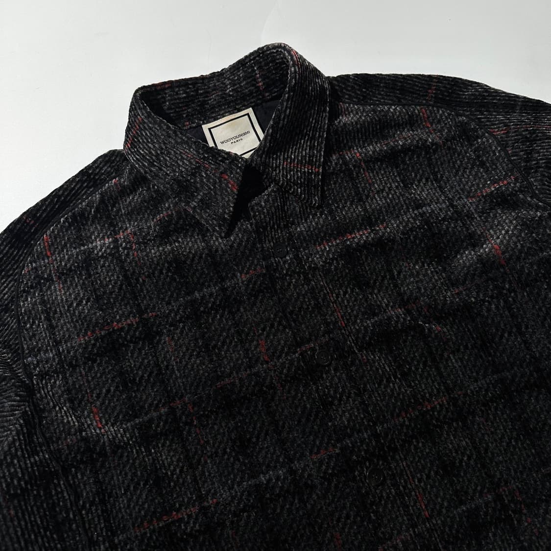 우영미 코듀로이 체크 셔츠 상품이미지3