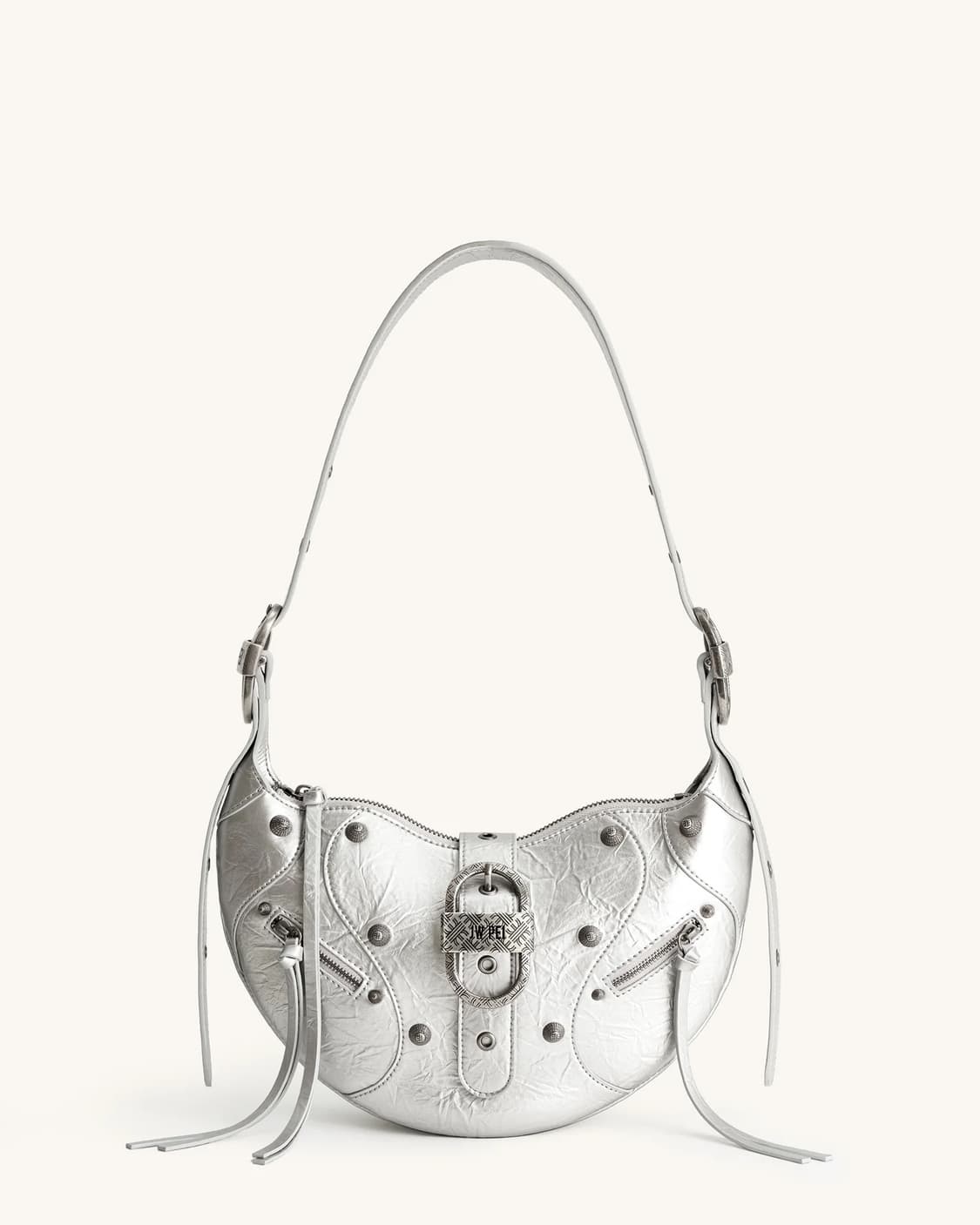 Tessa Metallic Pleating Shoulder Bag - S 상품이미지1