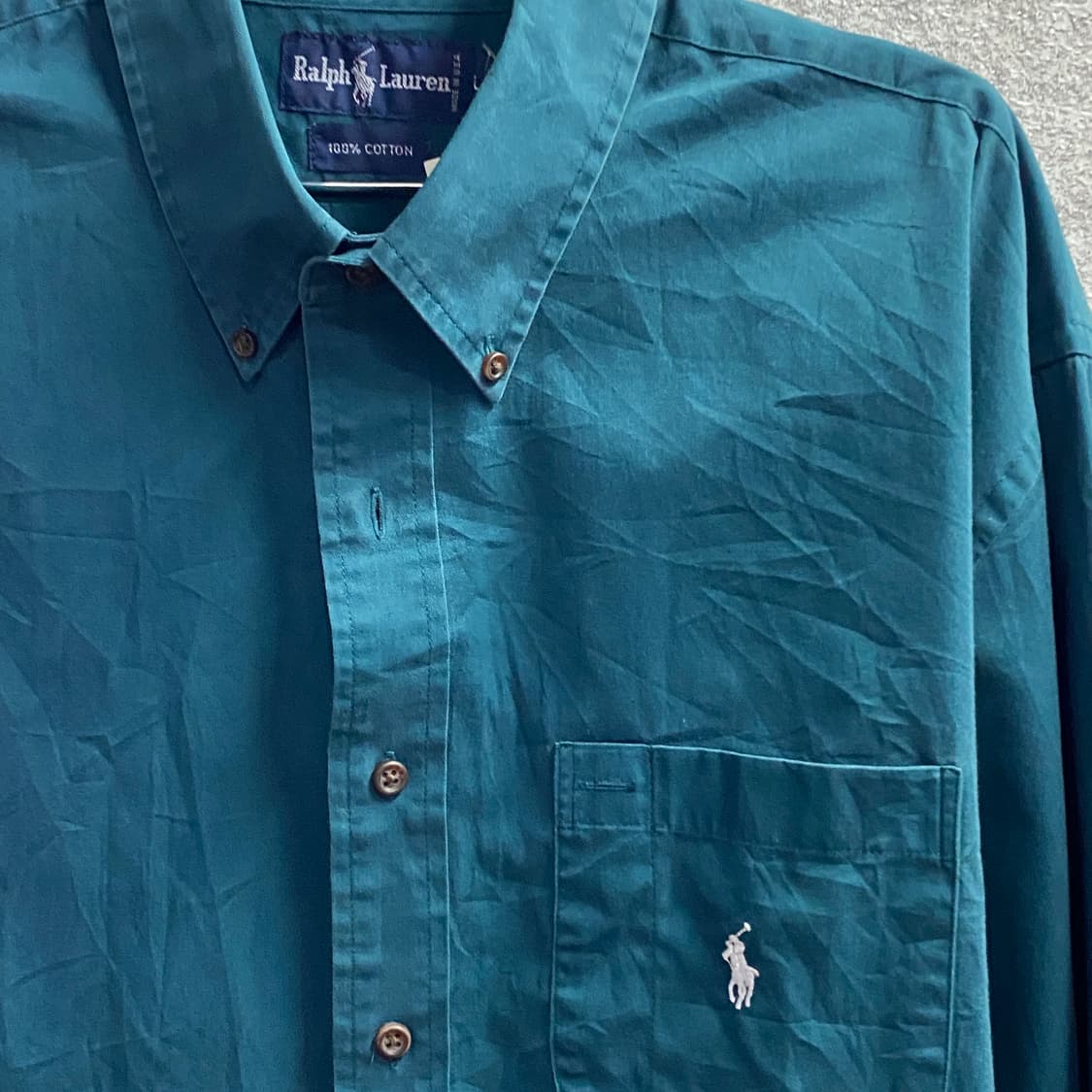 폴로 랄프로렌 딥그린 코튼 셔츠 B3677 상품이미지3