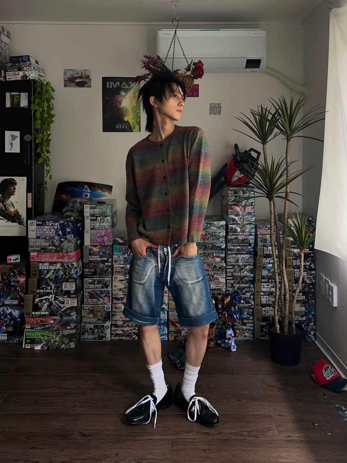 Shebang 샌드 블라스트 데님 쇼츠 상품이미지2
