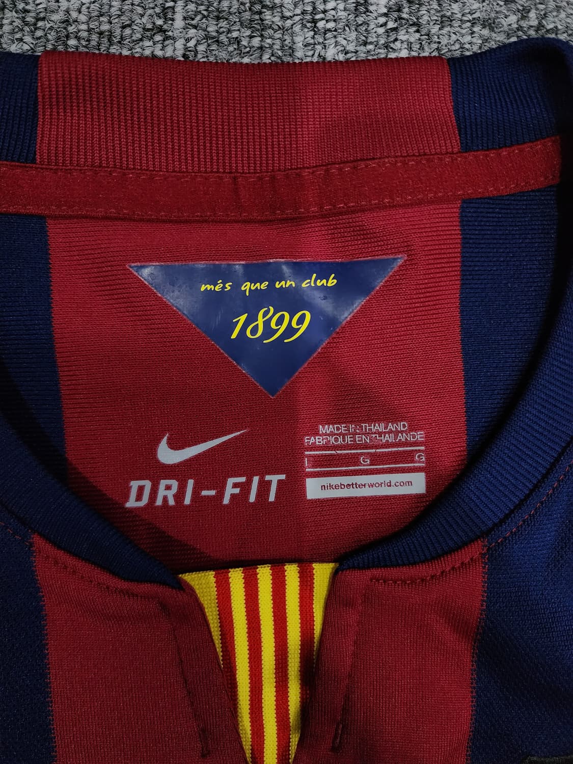 나이키 FC 바르셀로나 14-15 피케 홈 반팔 유니폼 축구 유니폼 L 상품이미지5