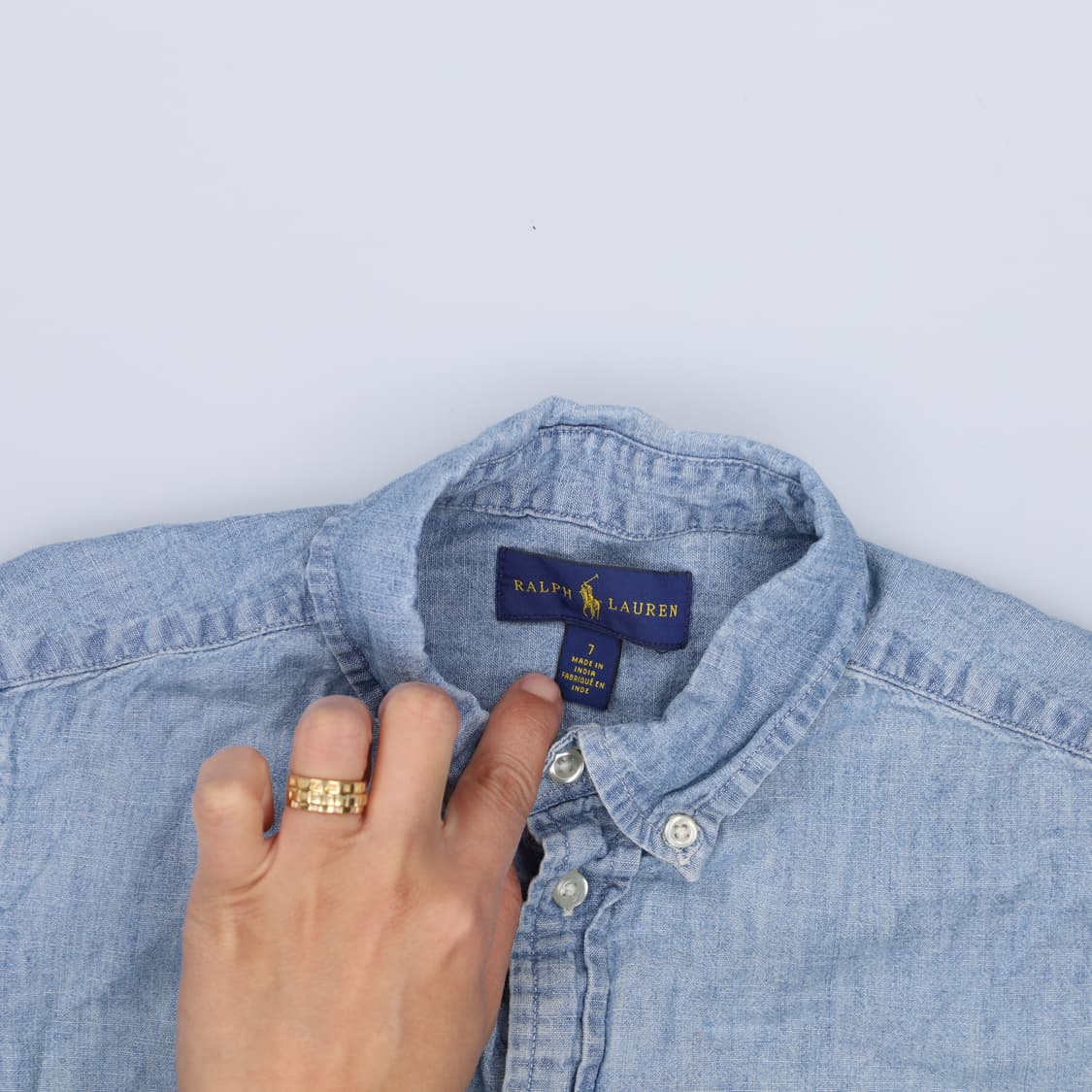 7 폴로 키즈 데님 셔츠 0429H 상품이미지3