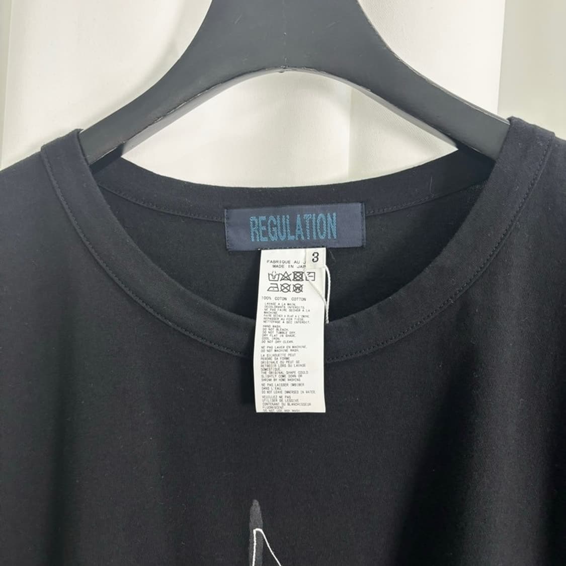 YOHJI YAMAMOTO 블랙아웃라인스티치 반팔 상품이미지9