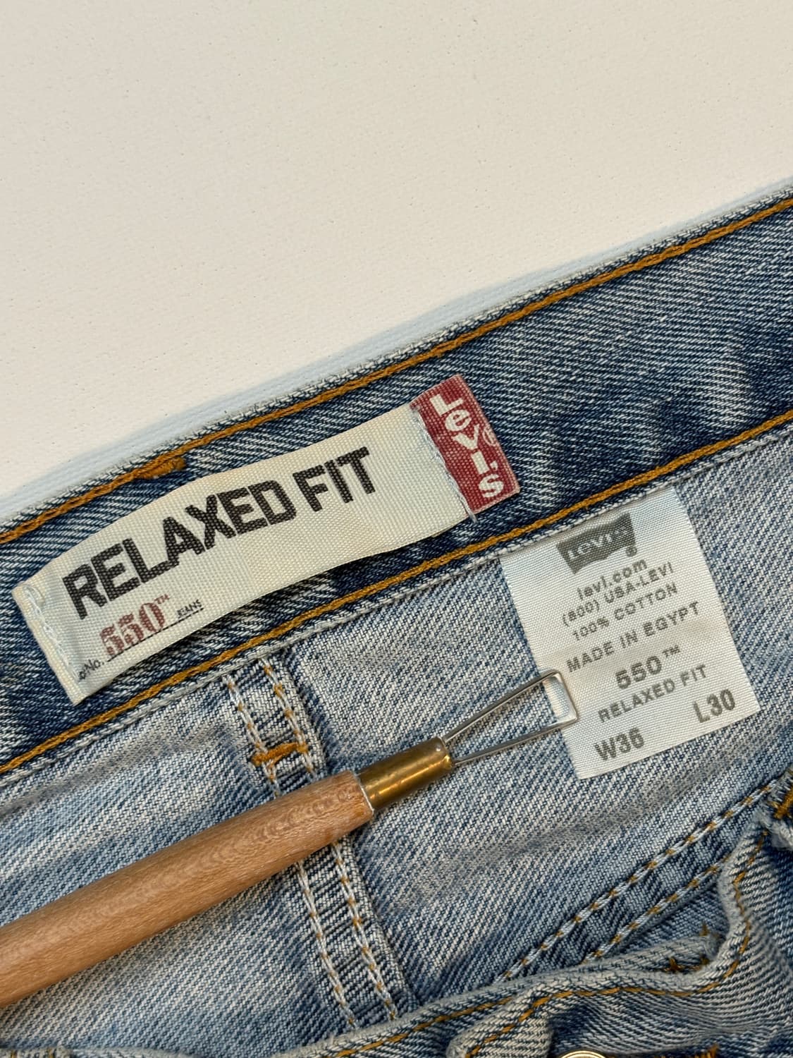 [36x30] 00s 리바이스 550 연청 상품이미지6