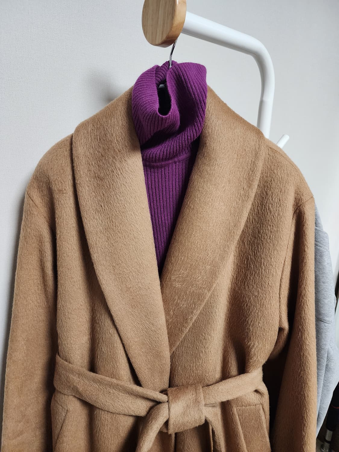 여성 카멜 겨울 롱코트 상품이미지1