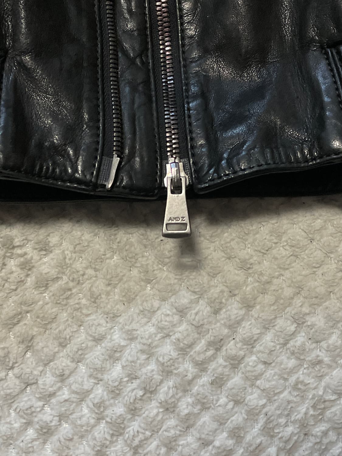AND Z 웨스턴 무드 2WAY 램스킨 양가죽 바이커 레더 자켓 상품이미지5