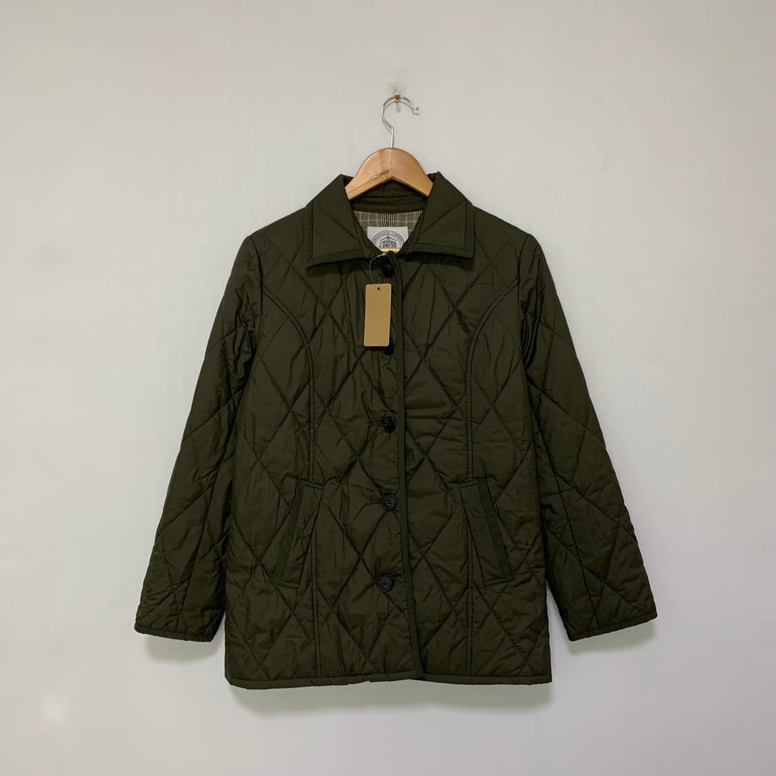 제이프레스 일본 빈티지 퀄팅 버튼 자켓 카키 점퍼 상품이미지1