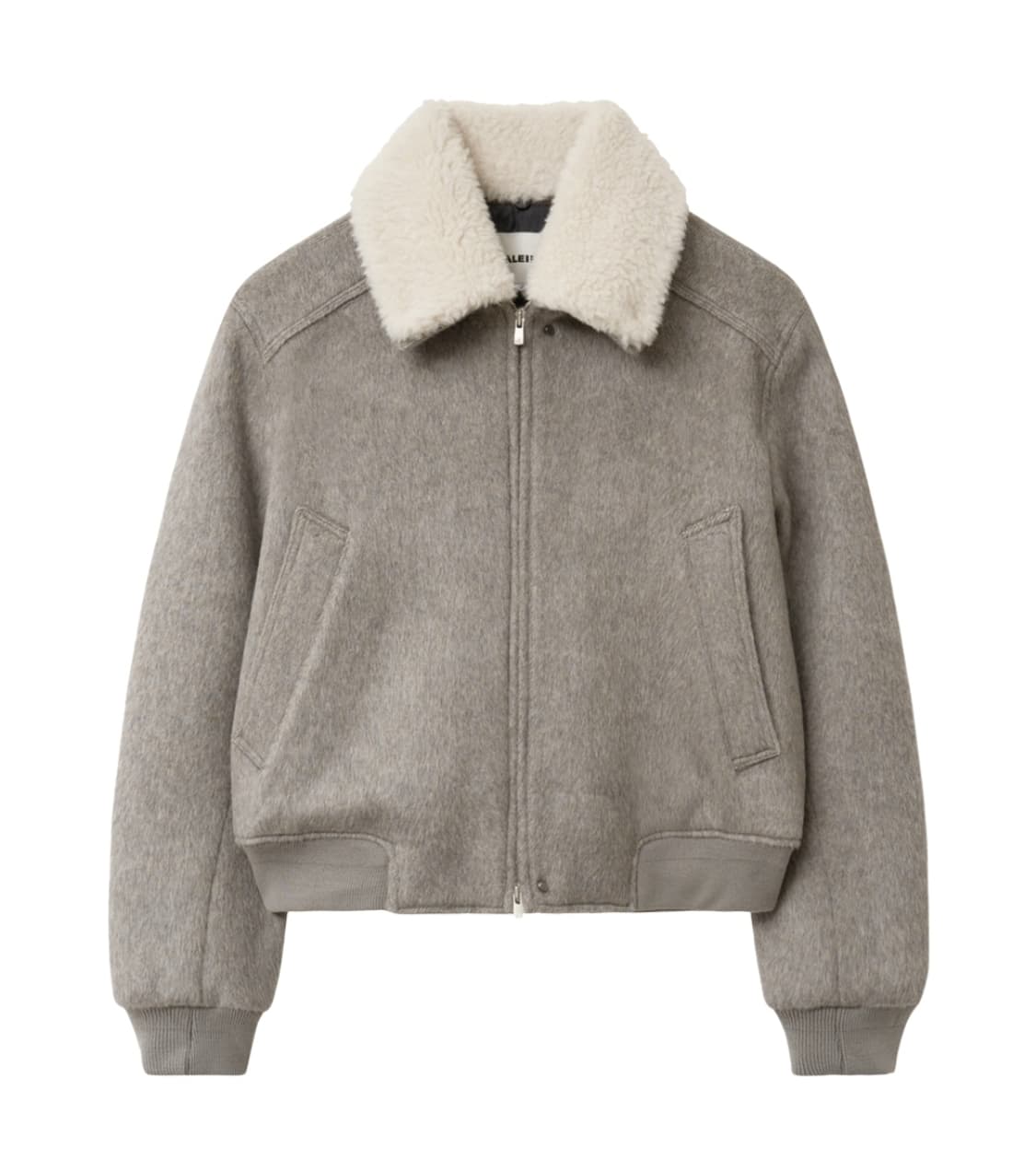 알렌느 알파카 시어링 카라 블루종 그레이시 베이지 2사이즈 상품이미지1