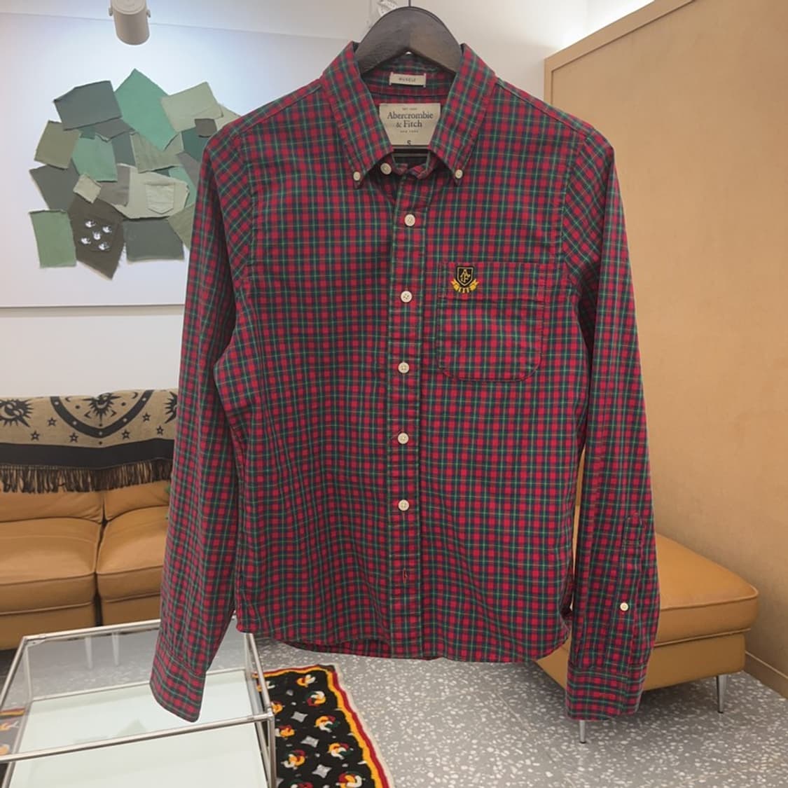 아베크롬비 컨트리 홀리데이 체크 셔츠 S C07062 상품이미지3