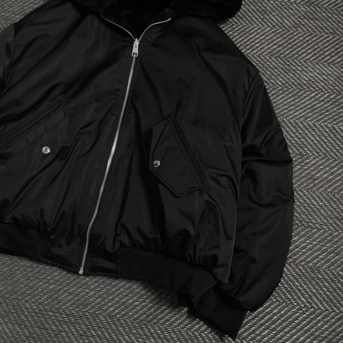 자라 리버시블 MA-1 박시핏 퍼 봄버 자켓y 4903 상품이미지3