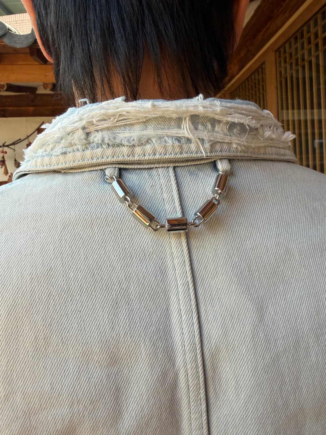 032c 데님 연청 롱바바리 상품이미지2