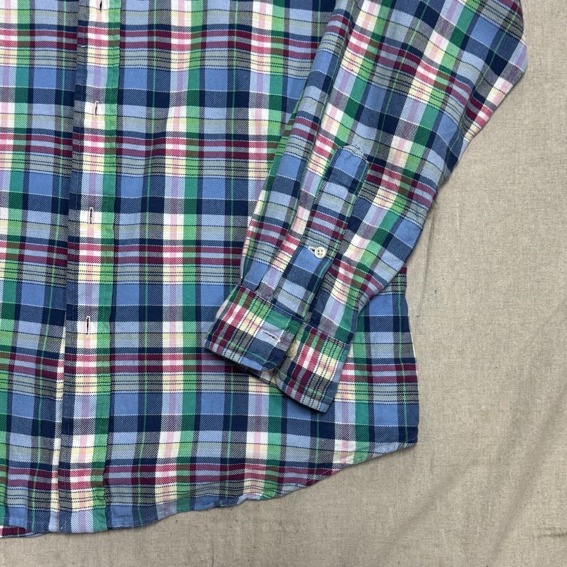 폴로랄프로렌 핑크포니 블루 체크셔츠 XL 상품이미지4