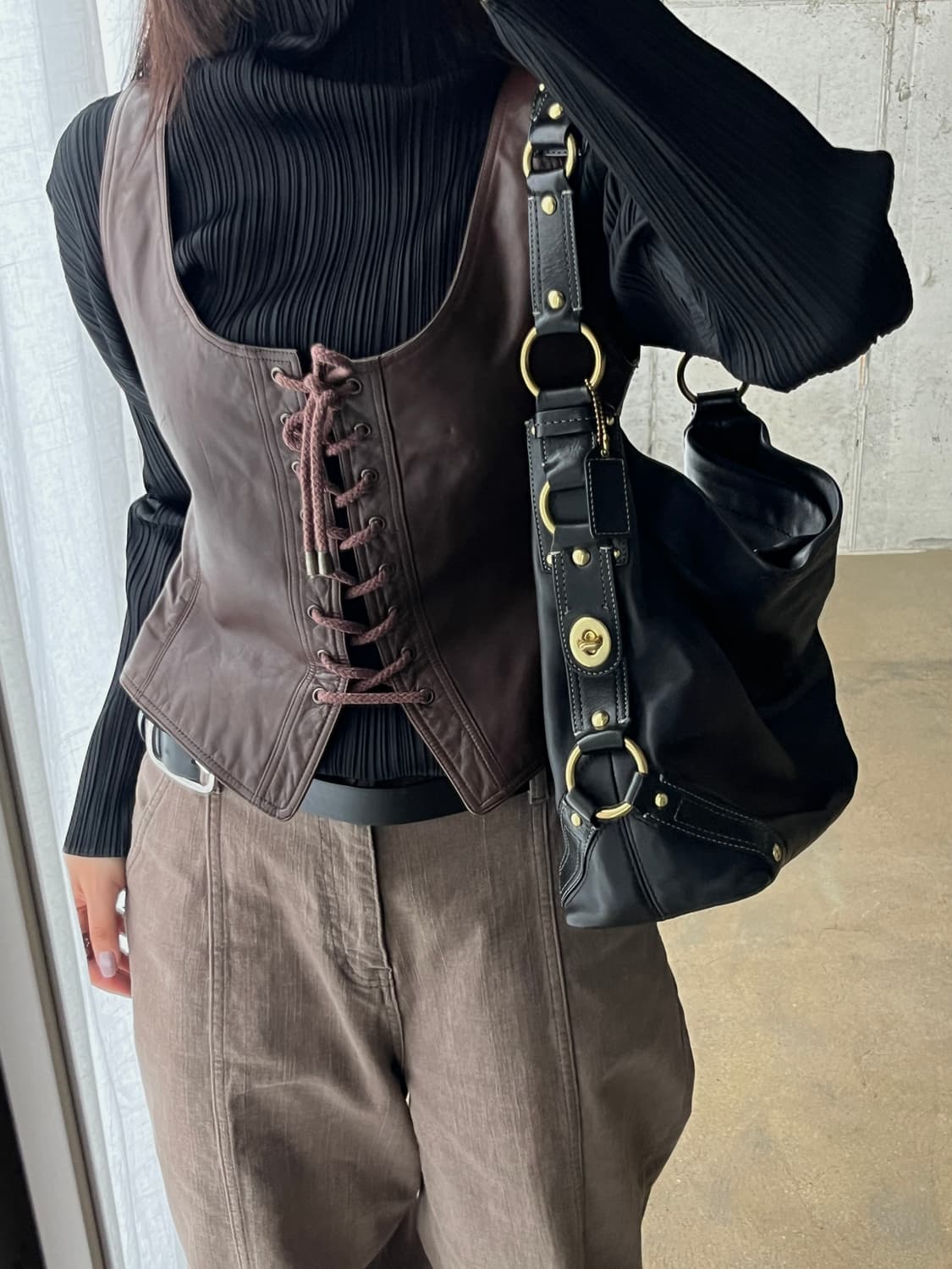 90s De Passer 천연 소가죽 베스트  상품이미지7