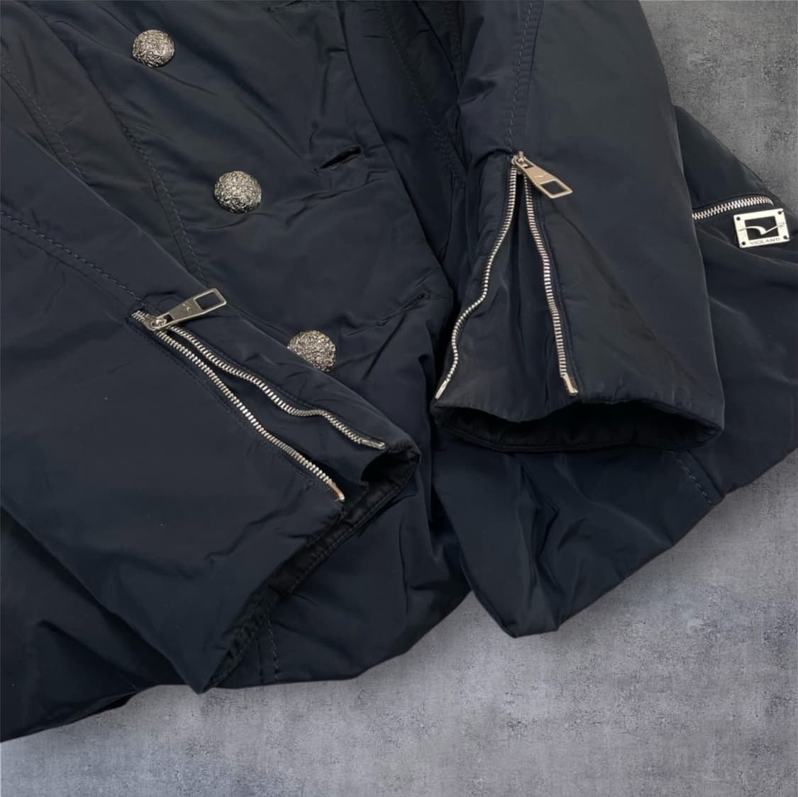 비올란티 Violanti 딥네이비 하이넥 더블버튼 다운 패딩 자켓 42 상품이미지6