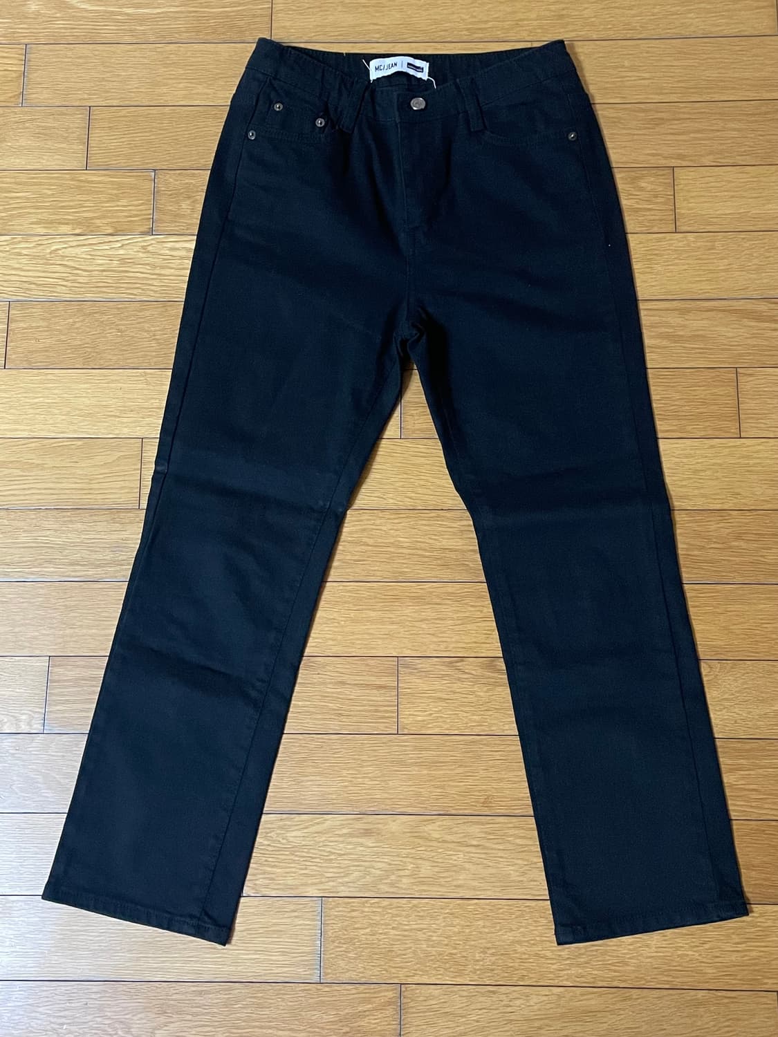 밀리언코르 스트레이트핏 면바지 블랙 XL 상품이미지1