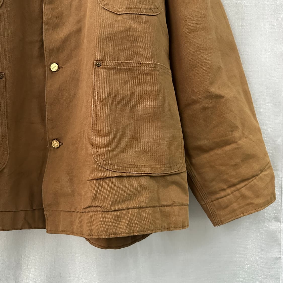 80-90s 올드 칼하트 초어 자켓 탄 브라운 54L 오버사이즈 상품이미지4