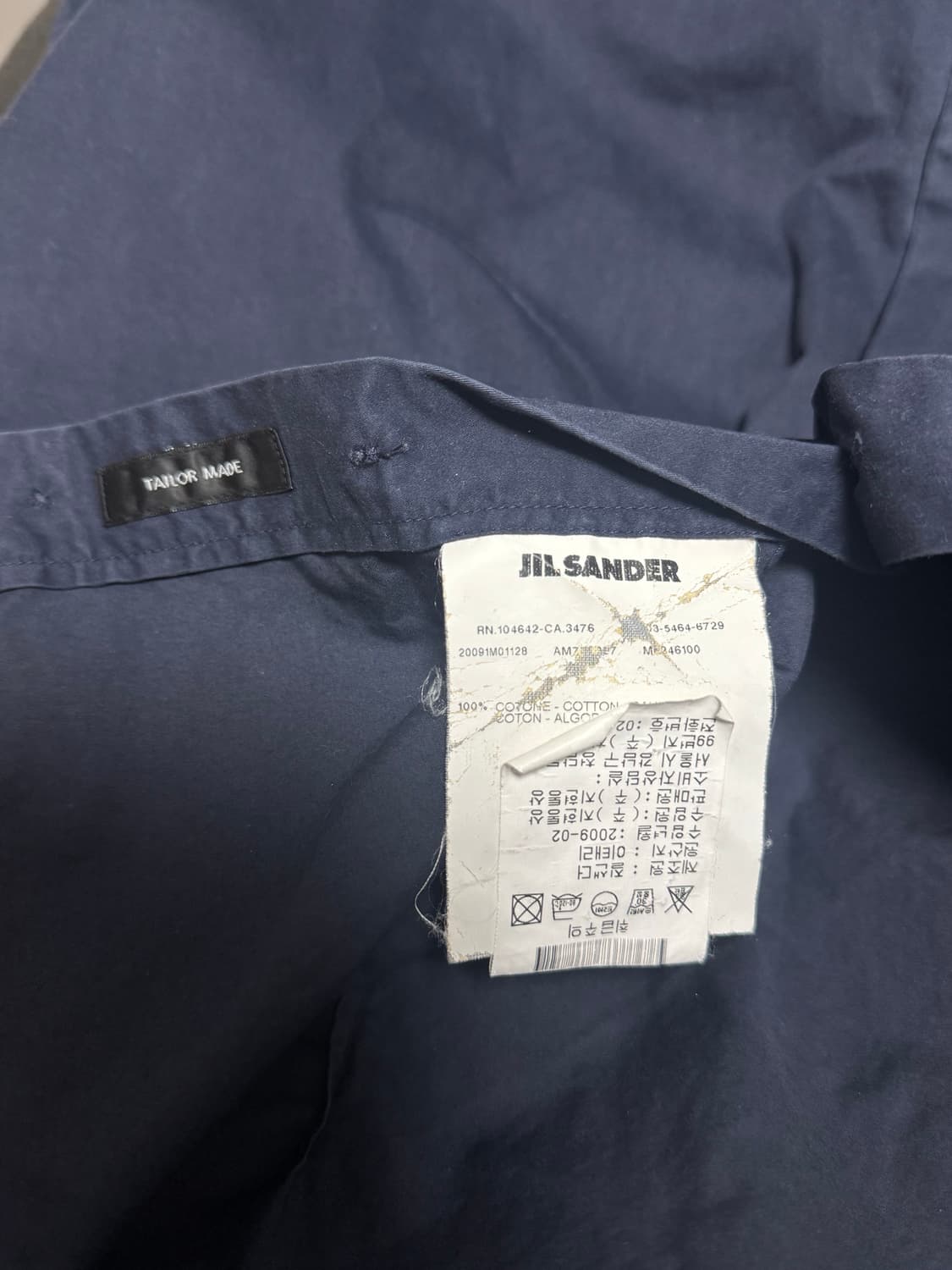 질샌더 by raf simons 반팔 셔츠 네이비 상품이미지4