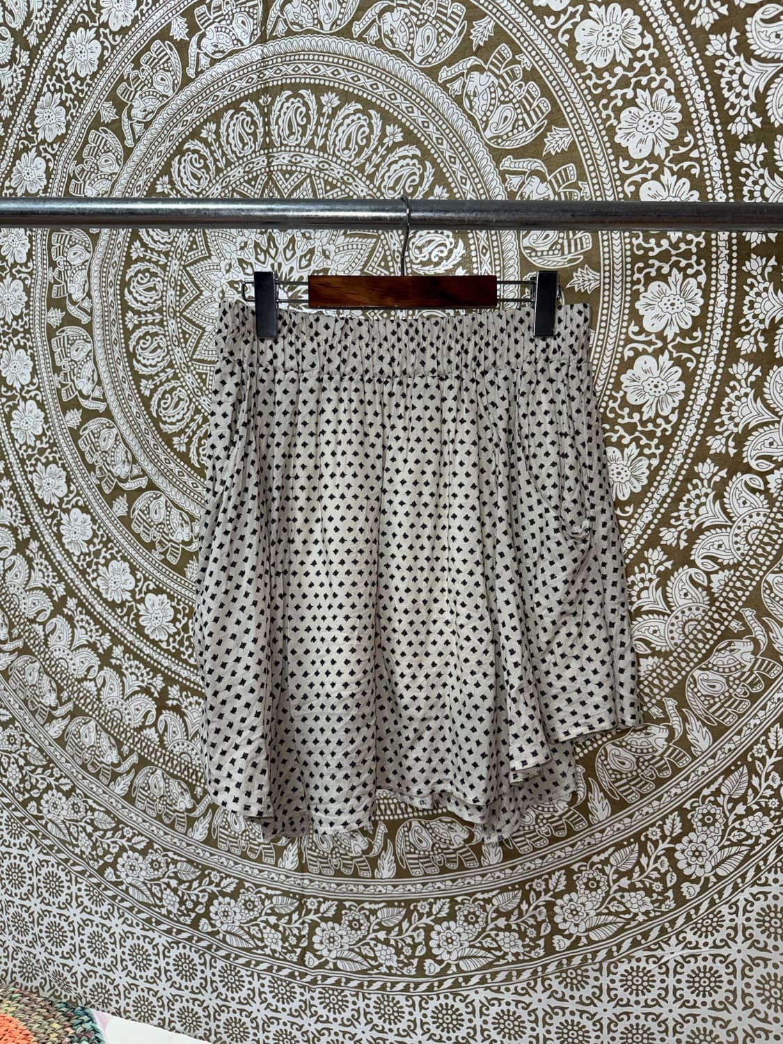 빈티지 여성 밴딩 패턴 미니스커트  상품이미지3