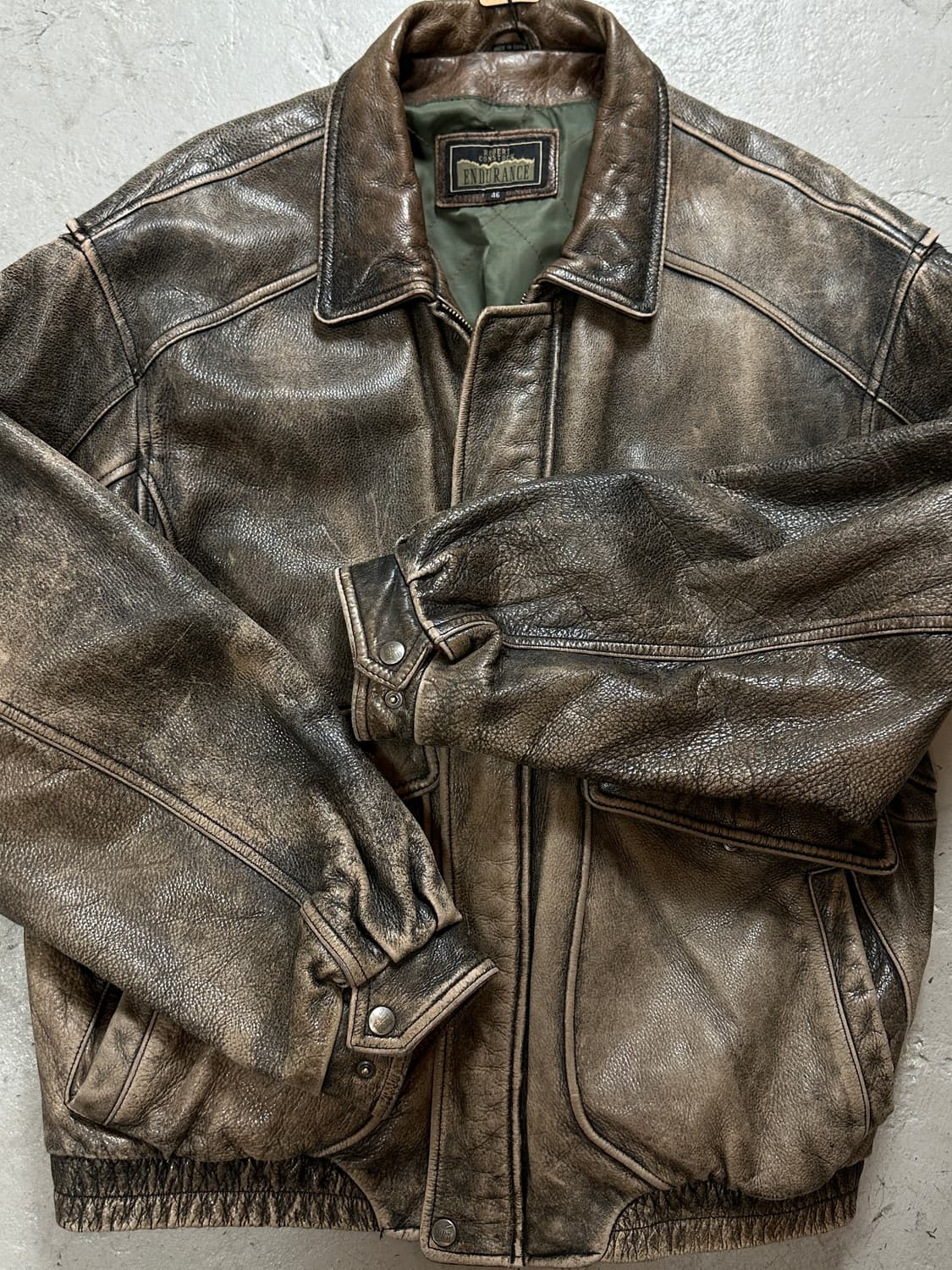 90's 빈티지 레더 봄버 자켓 빈티지 레더 자켓 상품이미지8