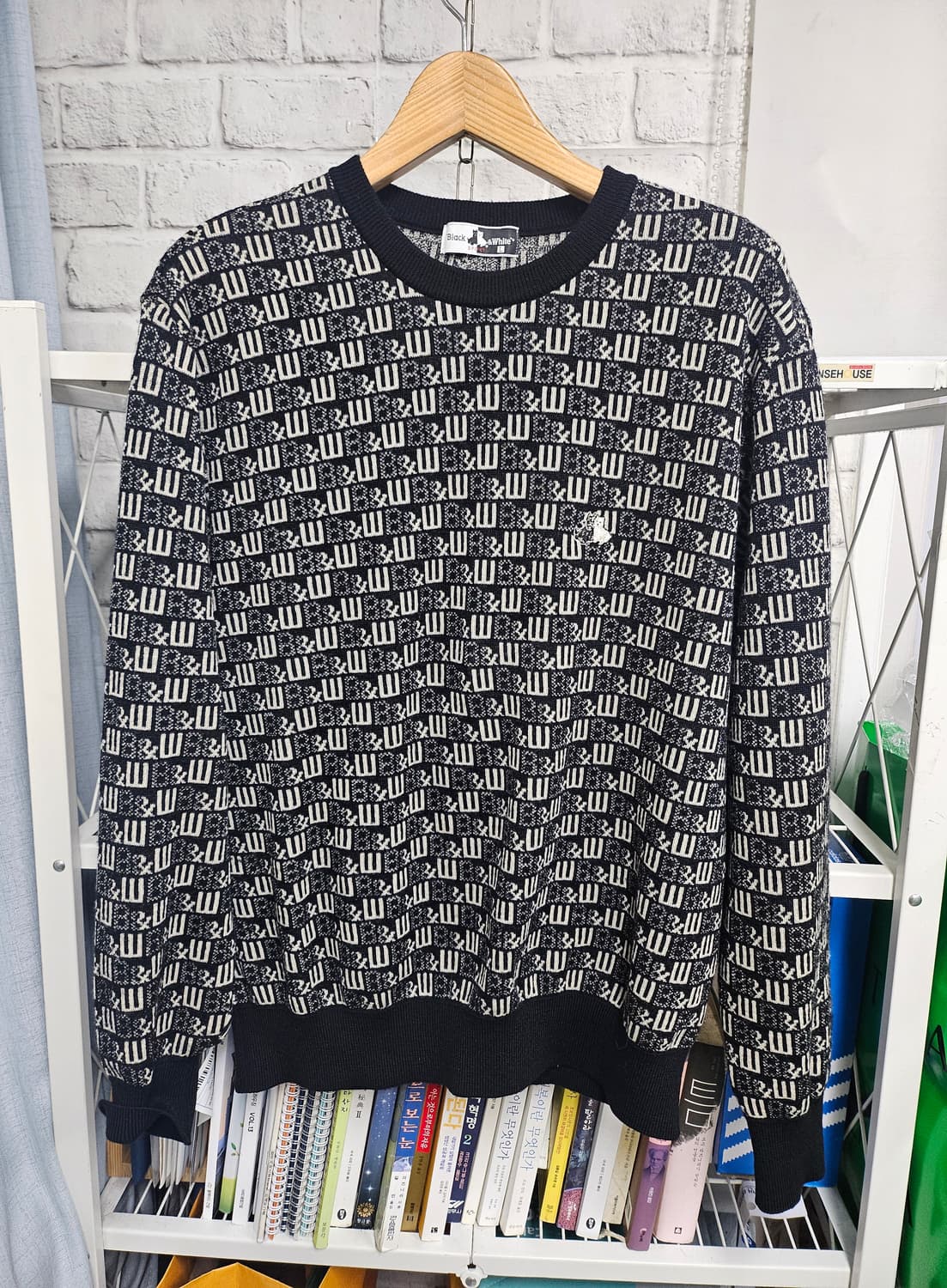 블랙앤화이트 남성골프 방풍니트100~ 라운드 니트티 MM04 상품이미지2