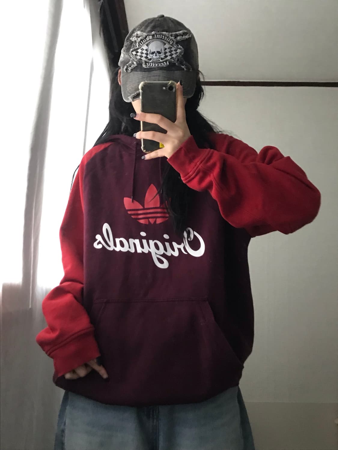 아디다스 버건디 나그랑 후드티 상품이미지1
