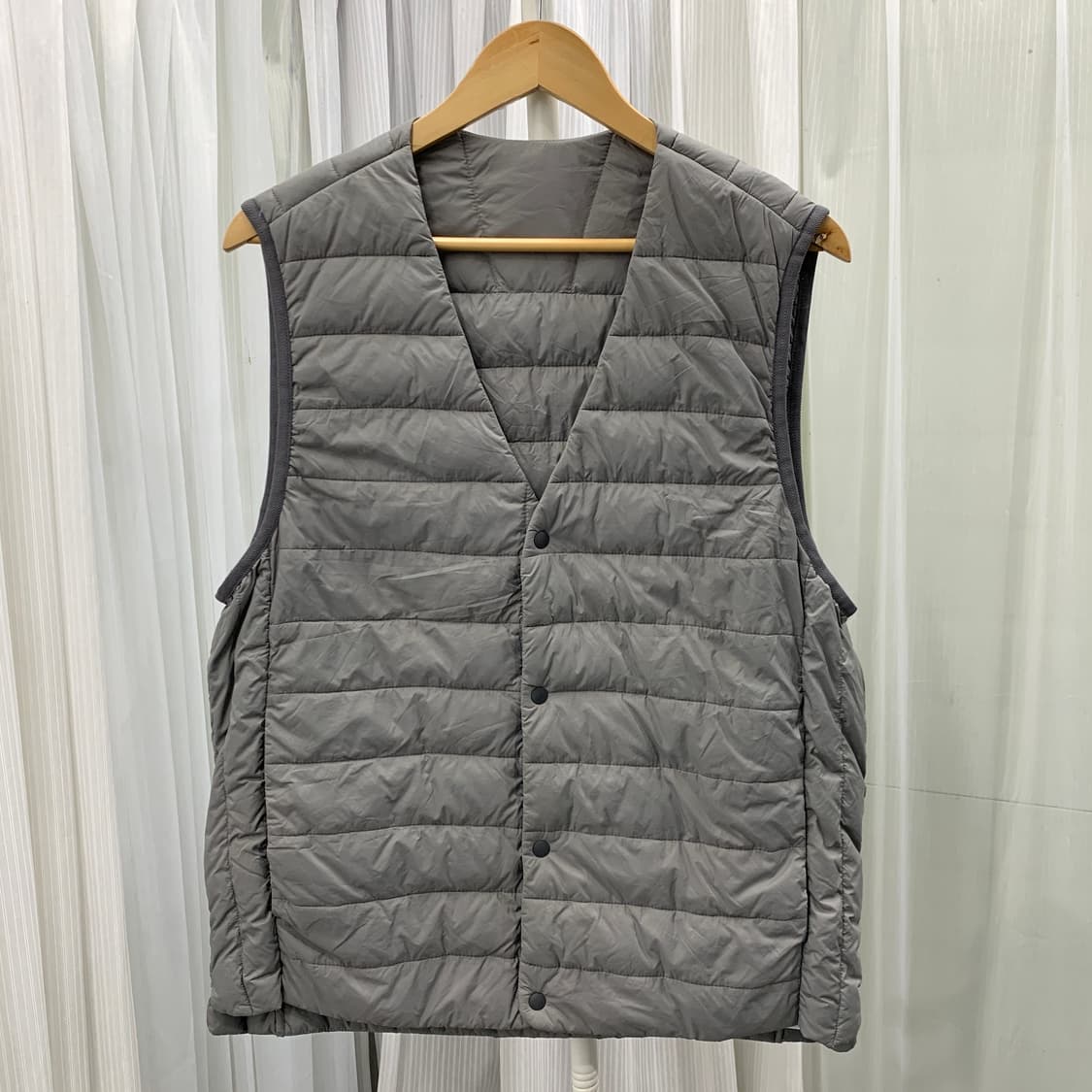 OLZEN 구스 다운 남성 경량 패딩 조끼 1706 상품이미지1