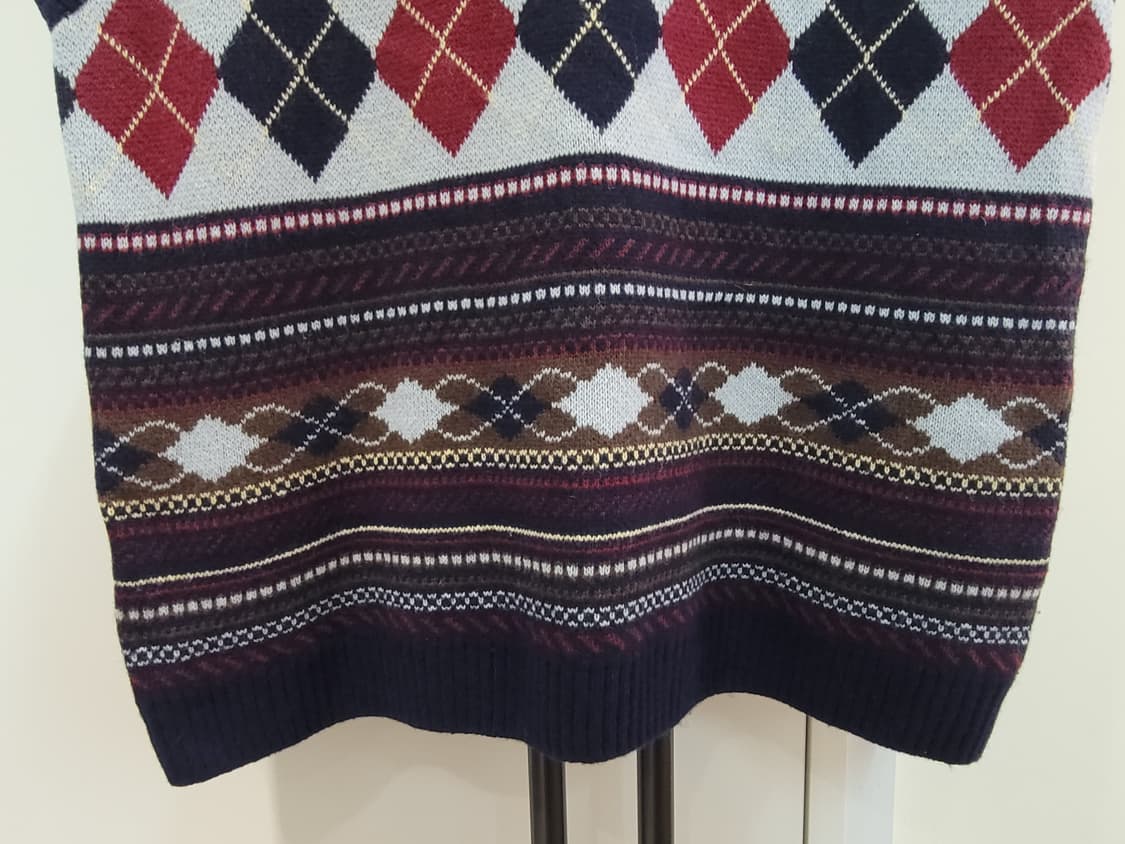 인스턴트펑크 자카드 울 니트 베스트 프리사이즈 빅사이즈 상품이미지5