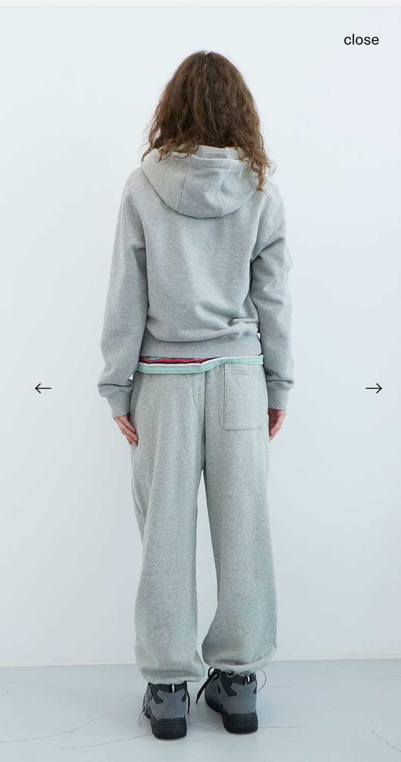 엔조블루스 픽셀 로고 클럼피 후디 (grey)  상품이미지9