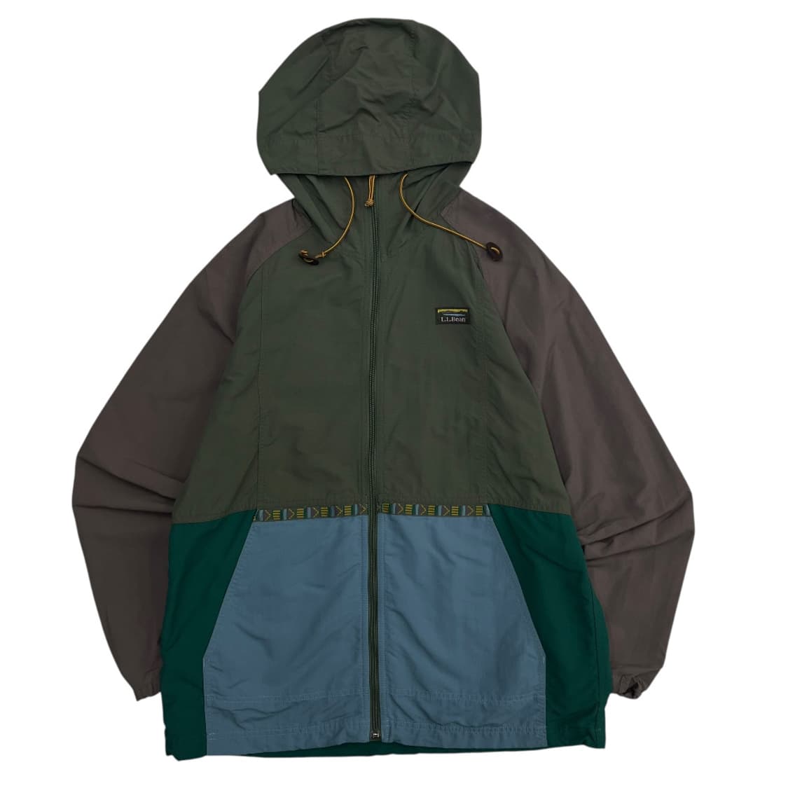 엘엘빈 브라운배색 카키 바람막이 M 상품이미지3