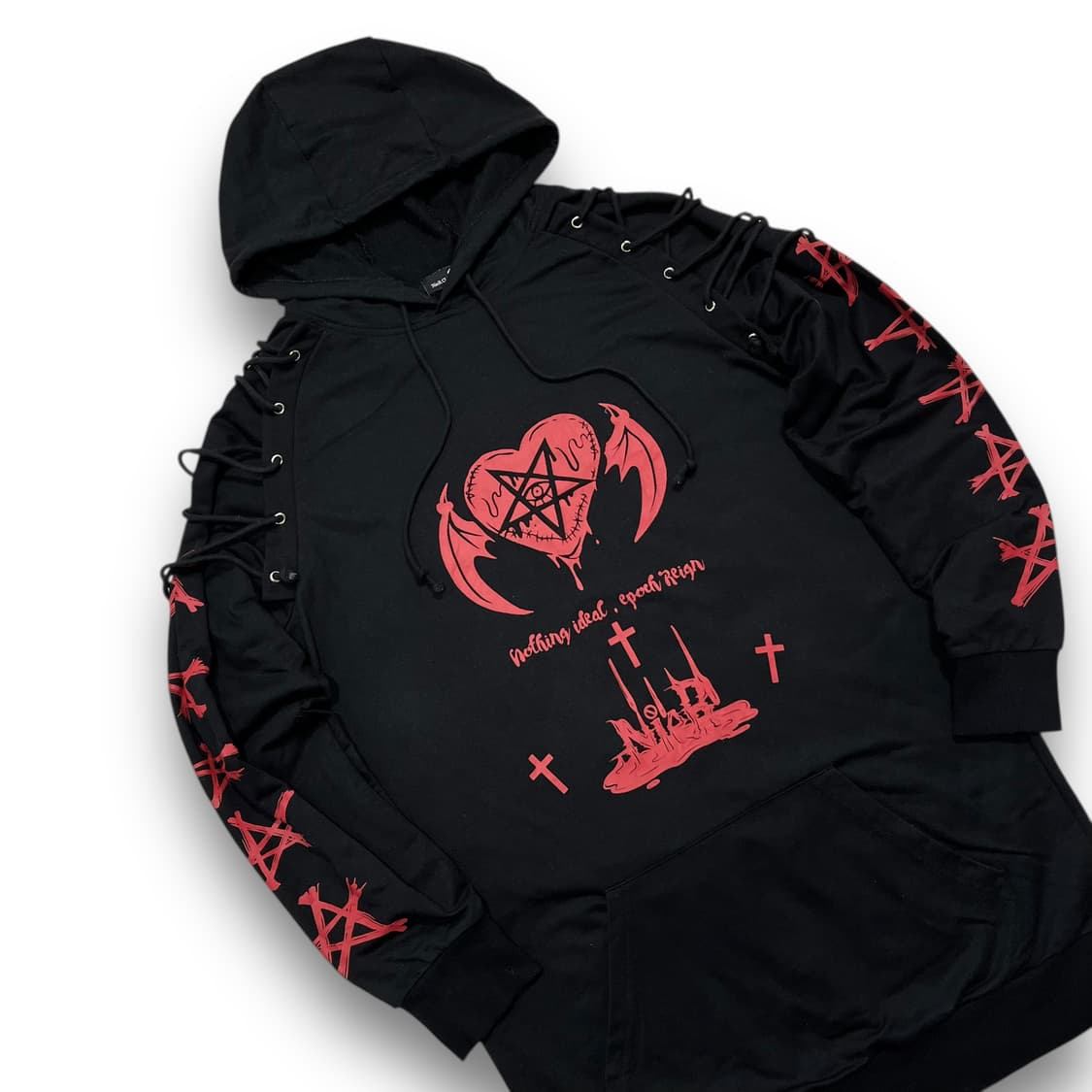 NieR CLOTHING Punk Love strap hoodie 상품이미지3