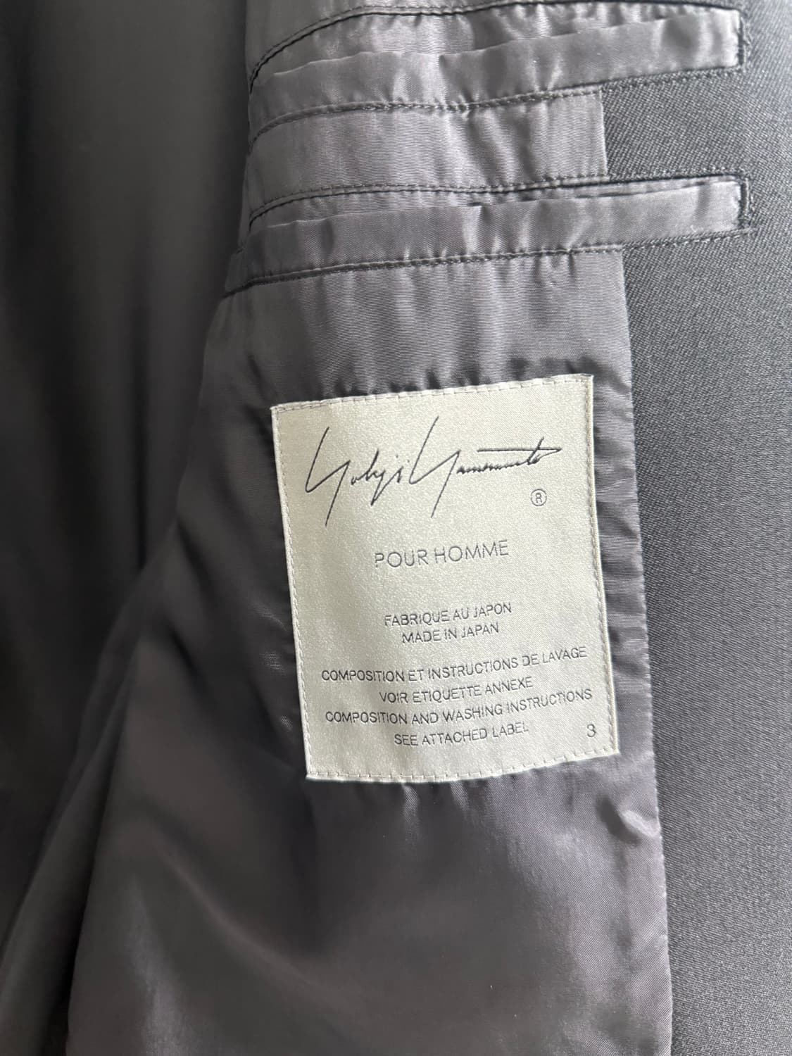 요지야마모토 뿌르옴므 24aw 5버튼 자켓 상품이미지6