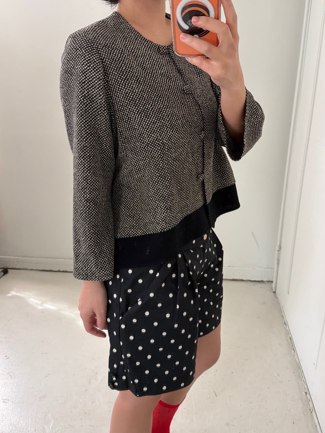 일본빈티지 차이나버튼 자켓 블라우스 상품이미지2