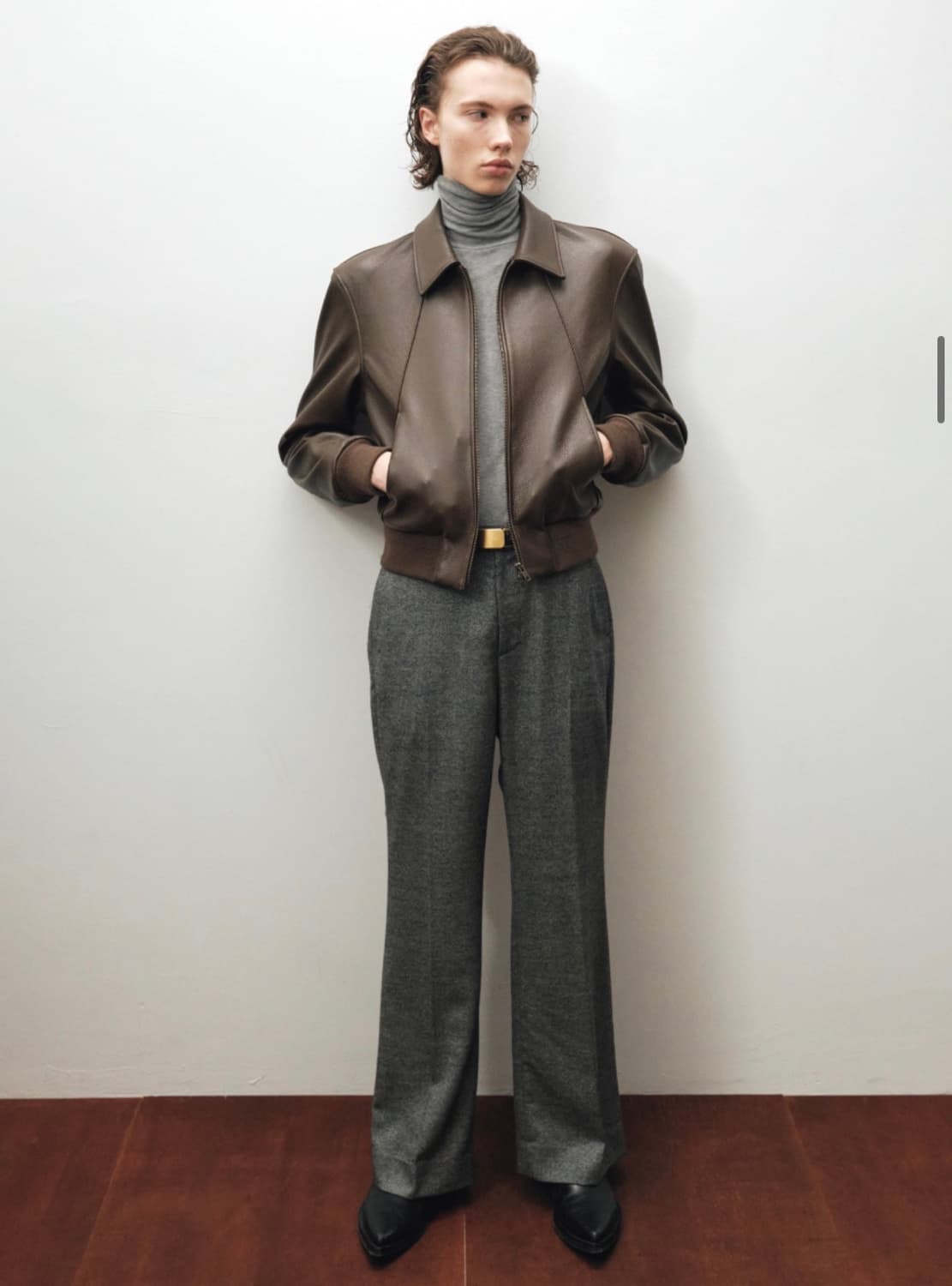 노이어 레더 블루종 브라운 (고트 슈렁큰 레더 블루종) 상품이미지4