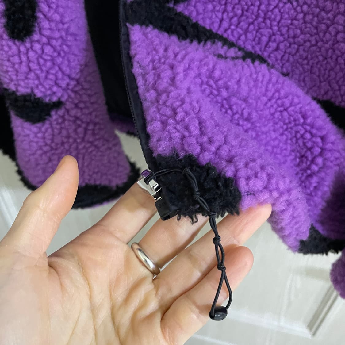 [xl] 반스 후리스 뽀글이 집업 퍼플 얼룩패턴 셰르파 자켓 상품이미지6