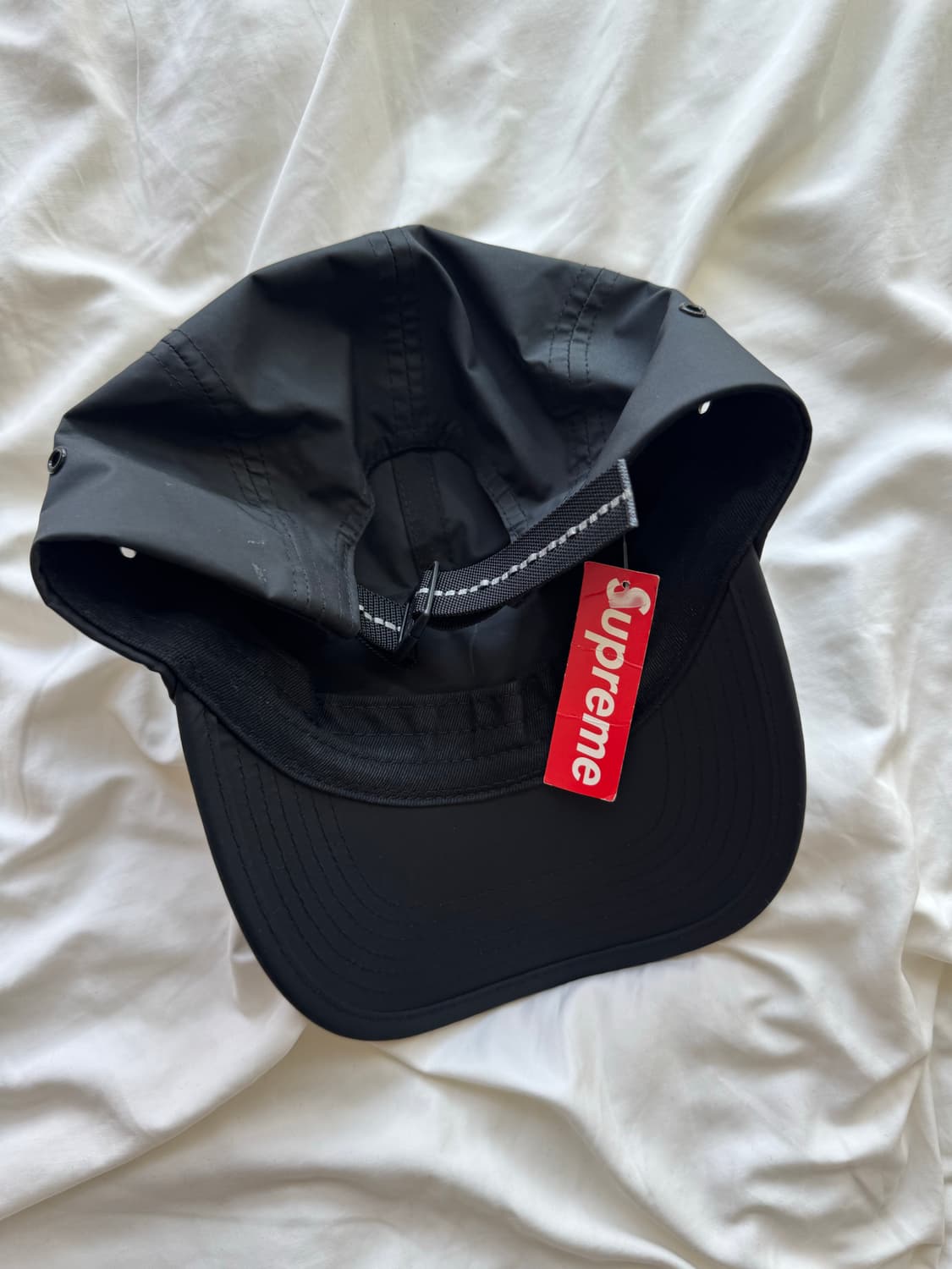 Supreme Inset Gel Camp Cap Black - 22SS 상품이미지4