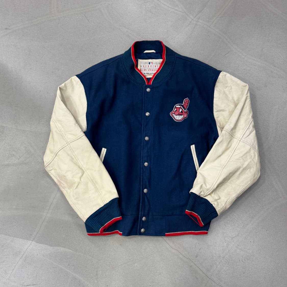 G-III 90S 클리브랜드 레더 바시티 자켓 M 상품이미지1