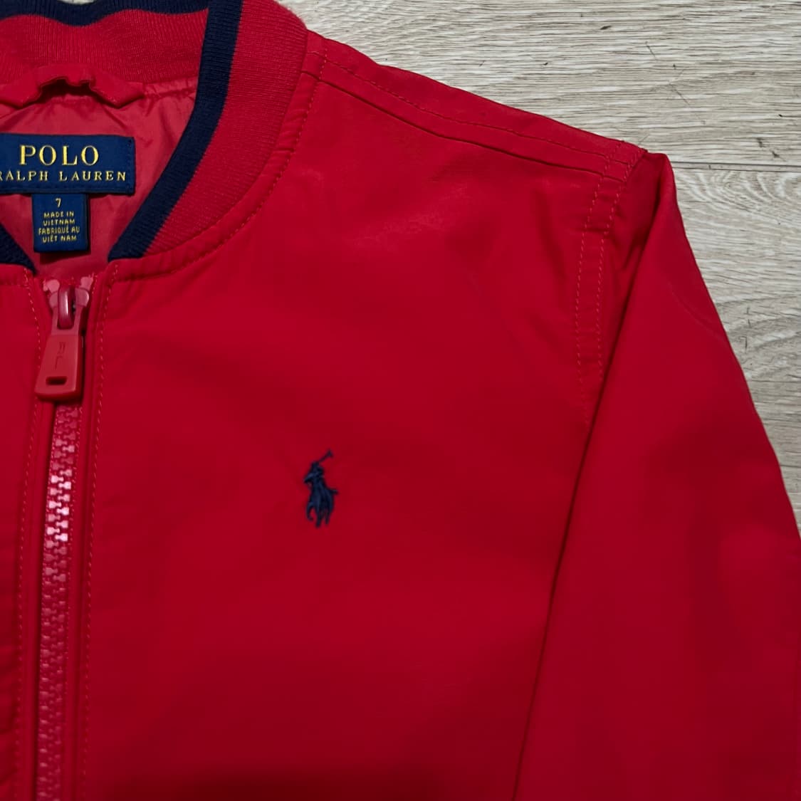 폴로 랄프로렌 키즈 스몰포니 블루종 집업자켓 [레드] 7세 상품이미지3