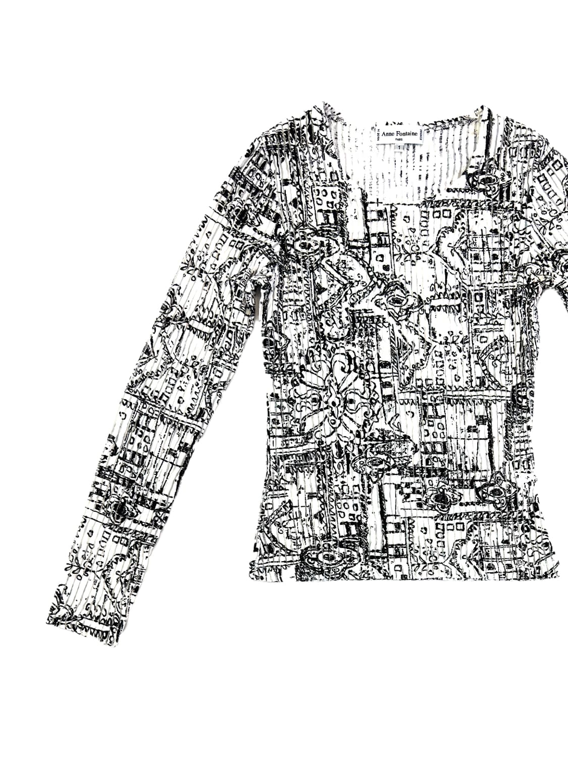 Anne Fontaine Abstract Pleated Top/ 1 상품이미지3