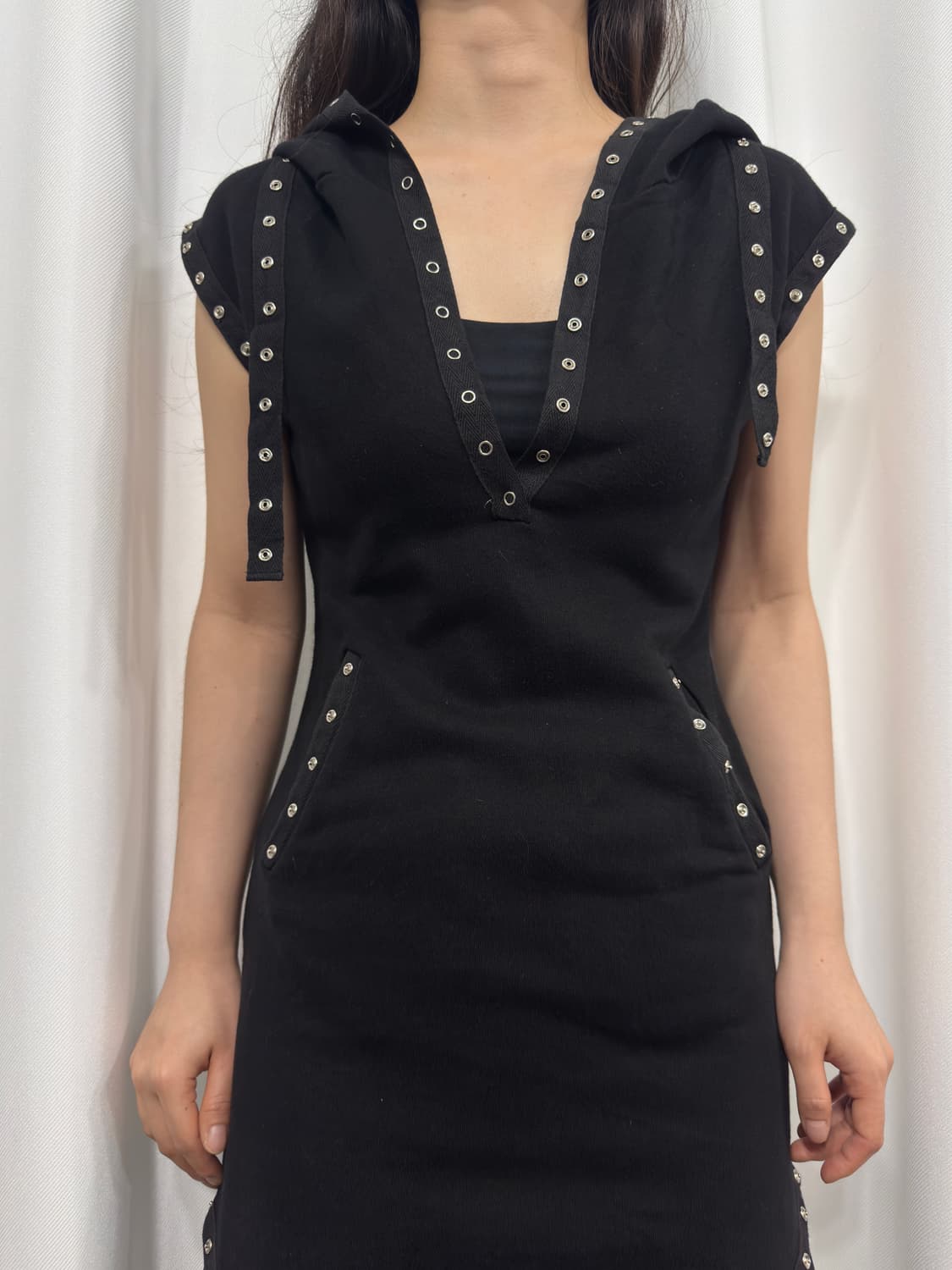 stud detail hood vest 상품이미지2