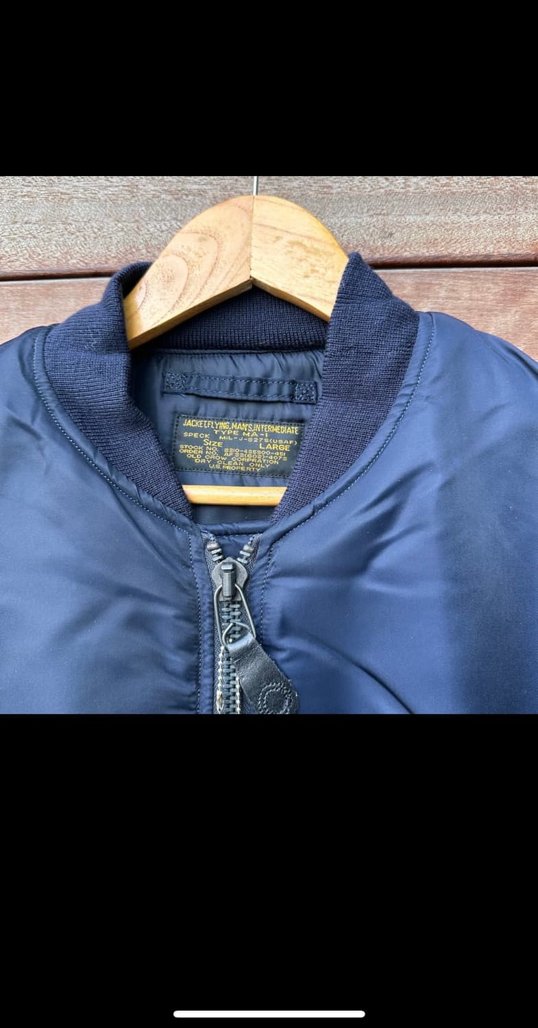 올드크로우 ma-1 항공점퍼 네이비 105 상품이미지5