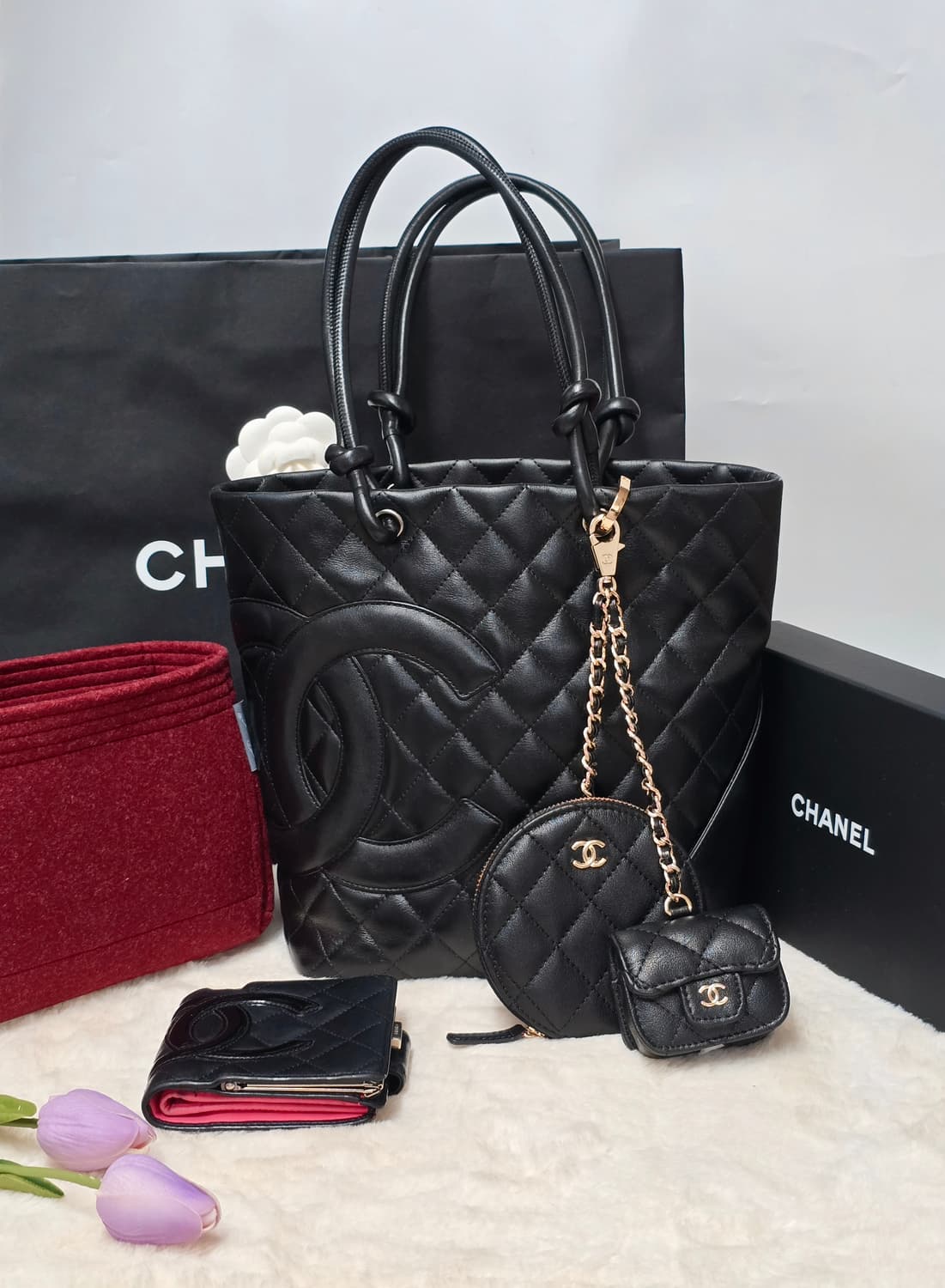 샤넬깜봉숄더백 + 샤넬깜봉반지갑 정품 상품이미지1